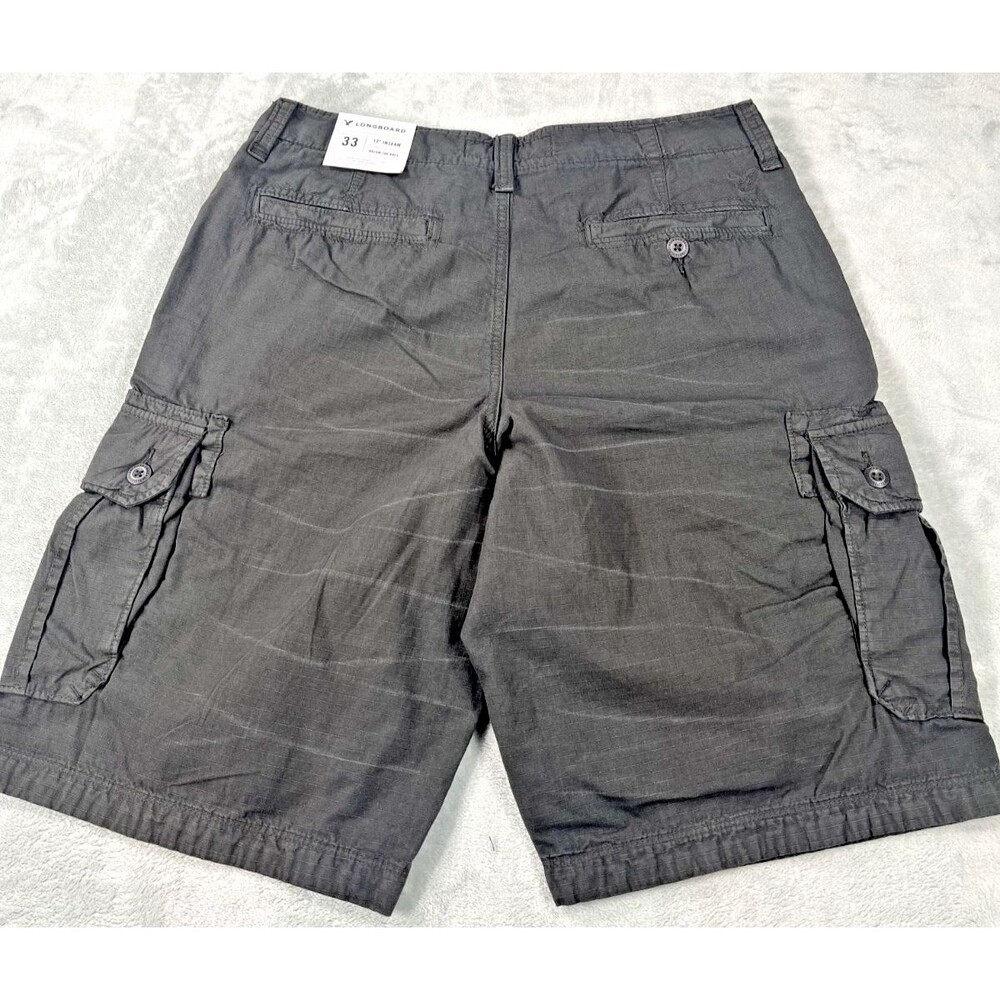 American Eagle Mens 33 Longboard Cargo Shorts Dark Grey NWT - Picture 7 of 8